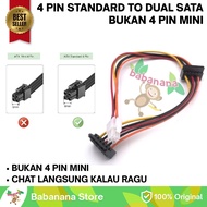 ATX 4 pin to 2 sata power cable splitter converter hdd ssd hdd 2.5