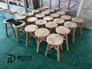 茶餐廳實木凳 實木圓凳 無背圓凳 原木餐椅  定做餐凳 原木凳