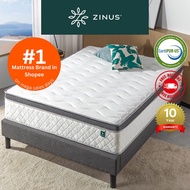 Zinus 30cm Euro Top Latex Hybrid Pocketed Spring Mattress ( 12" )