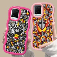 MERAH D-25 Kamen Rider Pink red Casing for VIVO V30 Y02a Y21a Y02t Y02 Y21s Y21 Y21t Pro 5G black