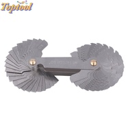 TOPTOOL Screw Gauge Set, Thread Pitch Stainless iron Thread Pitch Gauges, Precision 55 Degree 60 Deg