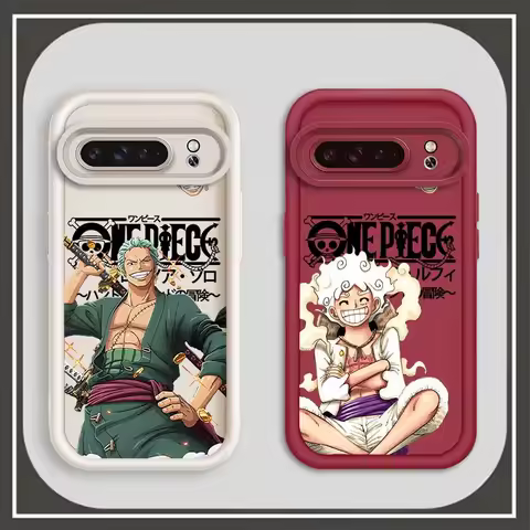 One Piece Luffy Cartoon Art For Google Pixel 9 8A 8 7 7A Pro XL 5G Eye Ladder Phone Case Soft TPU Sh