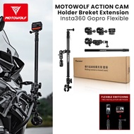 Motowolf Action Cam Holder Bracket Extension Insta360 Gopro Flexible
