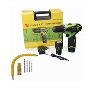Nankai Japan Technology 12V 10mm Mesin Bor Cas Murah 2 Baterai cordless Besar 10 mm 12 Volt Full Set