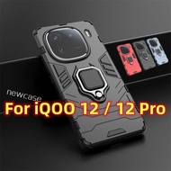 Protection Casing For Vivo iQOO 12 Pro iQOO12 iQOO12Pro 5G 2023 Car Mount Automatic Suction Ring Hol