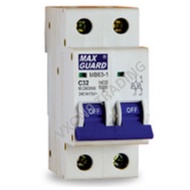 Maxguard 2Pole 6kA Miniature Circuit Breaker(MCB) 6A~63A