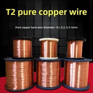 T2 Purple Copper Wire Copper Wire Purple Copper Wire 0.1/0.2/0.3/0.4/0.5/0.6/0.8/1mm Pure Copper Wir