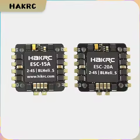 HAKRC 2025 New 15A 25A 2-4S 4 in 1 Blheli_S ESC Dshot600 20x20mm for RC FPV Racing Drone, Multirotor