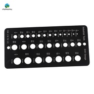 Drill Bit Gauge 1/16 Inch to 1/2 Inch, Screw Size and Thread Gauge Inches and Decimal Drill Gauge Dr