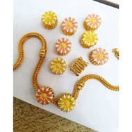 BEADS PANDORA EMAS 916 BUNGA DAISY