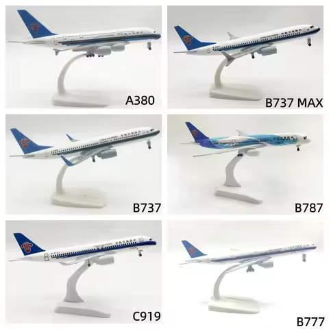 Metal Plane Model China Southern Airline 20cm Scale Aircraft A380/C919/B787/B737/B777 Series Collect