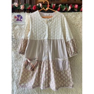 Biquette Club Children's Long-Sleeved Dress With Fabric Japanese Sign