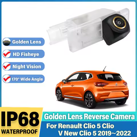 Rear View Camera For Renault Clio 5 Clio V New Clio 5 2019~2022 Golden Lens HD CCD Night Vision Reve