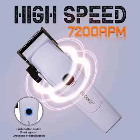 JC 06 Purple JUCAI Pro Professional Electric Hair Clipper Hair Trimmer 72000RPM Barber Shop Machine 