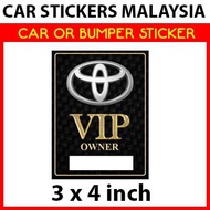 Car Sticker - Toyota VIP Owner