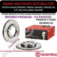 BREMBO GENUINE DISC BRAKE ROTOR (FRONT) FOR TOYOTA HIACE [KDH200, TRH223, GDH223, TRH221] '04-24YR (