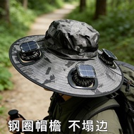 Three Solar Hat Summer b Charging Sun Hat Bucket Hat