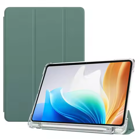 For OnePlus Pad Go Oppo Pad Neo Case 11.4 inch with Pencil Holder Tri-Folding Stand Soft Back Cover 
