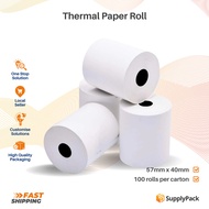 Thermal Paper Roll 57mm x 40mm Receipt Roll Grab Order Printing Credit Card Cash Register Nets Termi