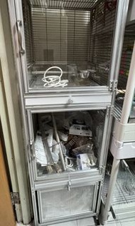 鋁合金+ 304不鏽鋼 寵物籠連儲物櫃 鸚鵡籠 鳥籠雙層
