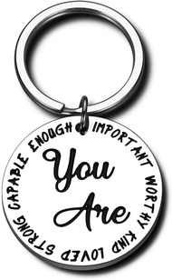 Inspirational Keychain Gifts for Women Friend Female Coworker Men Birthday Christmas Presents for Mo