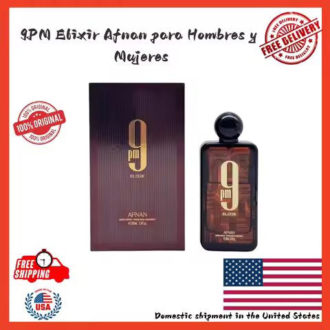 9PM Elixir by Afnan for Unisex 3.4oz Parfum Intense Spray Long-lasting Arabian luxury fragrance, sui
