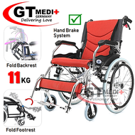 W36-P-11 GT MEDIT GERMANY Ultra Lightweight Self Propelled Wheelchair Foldable Travel Wheel Chair / Kerusi Roda Ringan