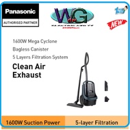 Panasonic MC-CL601 Powerful Cyclone Bagless Canister Vacuum Cleaner (1600W) MC-CL601AV47