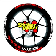 Yamaha vixion rim stickers, Fall cutting stickers, 1 set