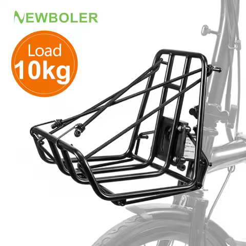 NEWBOLER Brompton Metal Front Rack For Brompton Bicycle Bag Front Lightweight Shelf Luggage Rack Bic