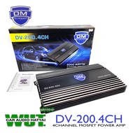 DM HI POWER เพาเวอร์แอมป์ ขับลำโพงเสียงกลางแหลม 4Channel 5000วัตต์/max DM รุ่น DV-200.4CH