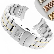 Oyster metal watch strap [56] stainless steel size 18mm20mm 22mm ORIENT logo 2-layer 5-eye buckle