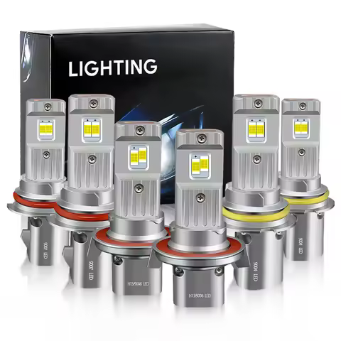 2PCS 9004 HB1 9007 HB5 9008 H13 LED Headlight Car Headlamp Bulb Super Bright White 6000K with Turbo 