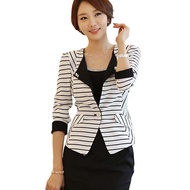 Women Stripe Slim Blazer