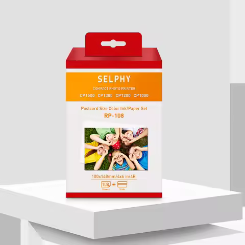 KP-108IN Compatible Canon Selphy Ink Cassette Selphy Photo Paper Set for Canon Selphy CP1500 CP1300 