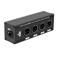 4CH 3-Pin XLR to RJ45 Ethercon Multicore Audio Cable Shielded Cat5/Cat6 Network Snake Cord for Stage