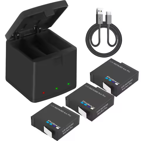 For Insta360 Ace Pro Ace 2200mAh Battery+3-Slots LED Charger For Insta360 Ace Pro Battery Accessorie