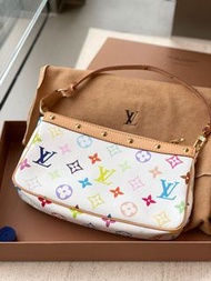 LV 白三彩麻將包 中古 vintage nano speedy