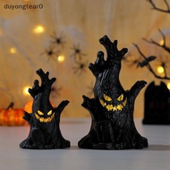 (duyongtear0) Halloween Decoration Ghost Tree Led Night Glow Ghost Lantern Ghost Face Tree Stump Lan
