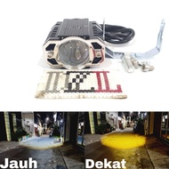 MYTH Lampu tembak led cwl d2 laser mini ultra slim 2 warna high low