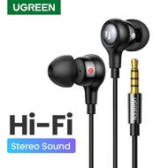 UGREEN 3.5mm Earphone Wired Auxiliary Noise Isolating Wired Earbuds Headset With Mic For Android Mp3
