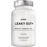 Amen Leaky Gut Supplement - Advanced Formula with Bioavailable L Glutamine, Zinc, Turmeric, DGL Lico