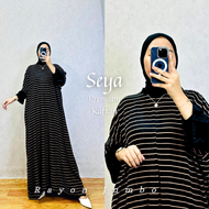 Seya Premium Kaftan Motif Garis by Rayon Jumbo - Daily Gamis Daster Kaftan mewah simple elegan