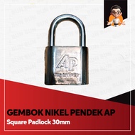 Short Nickel Padlock 30 mm AP / Square Padlock 30mm