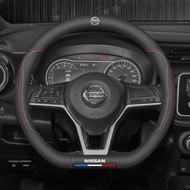 Nissan leather steering wheel cover Leaf 370Z Sylphy GTR Almera Patrol Royale X-TRAIL Terra steering