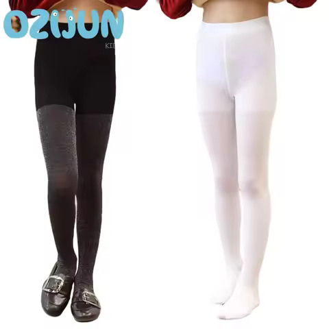 Spring Summer Fashion Kid Girls Glitter Metallic Opaque Cozy Velvet Tights Shimmerinig Silver Sparkl