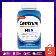 Centrum Multivitamins Men 200 Tablets Multimineral Vitamin D3 B Antioxidants USA For