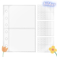 HILDAR Card Protector Sleeves,  A7 A7 Binder Pages, 6-Ring Binder Refill