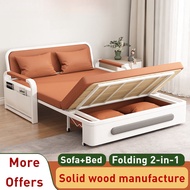 Foldable Sofa Bed Locker Sofa Bed Dual-Use Small Room Living Room Balcony Multi-Function Bed Telescopic Bed Luxury Sofa Bed
