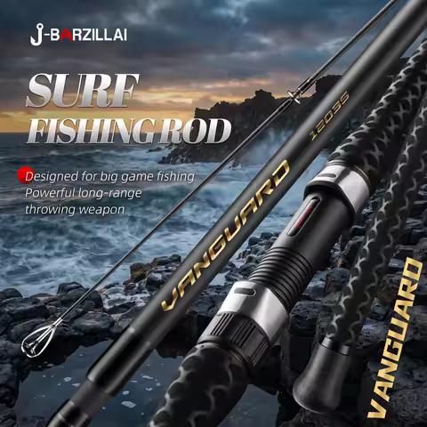 Carbon Surf Spinning Fishing Rod, Ultra-Light High-Sensitivity Graphite Pole, Saltwater/Onshore 3/4